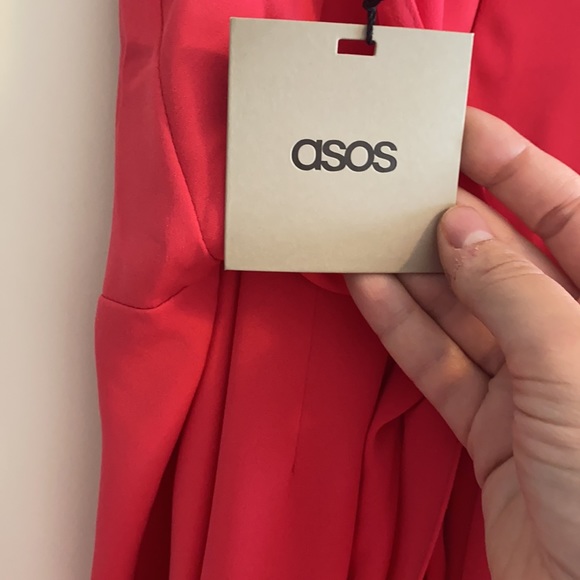 SALE ASOS Pink Double Strap Cocktail Dress - Picture 13 of 16